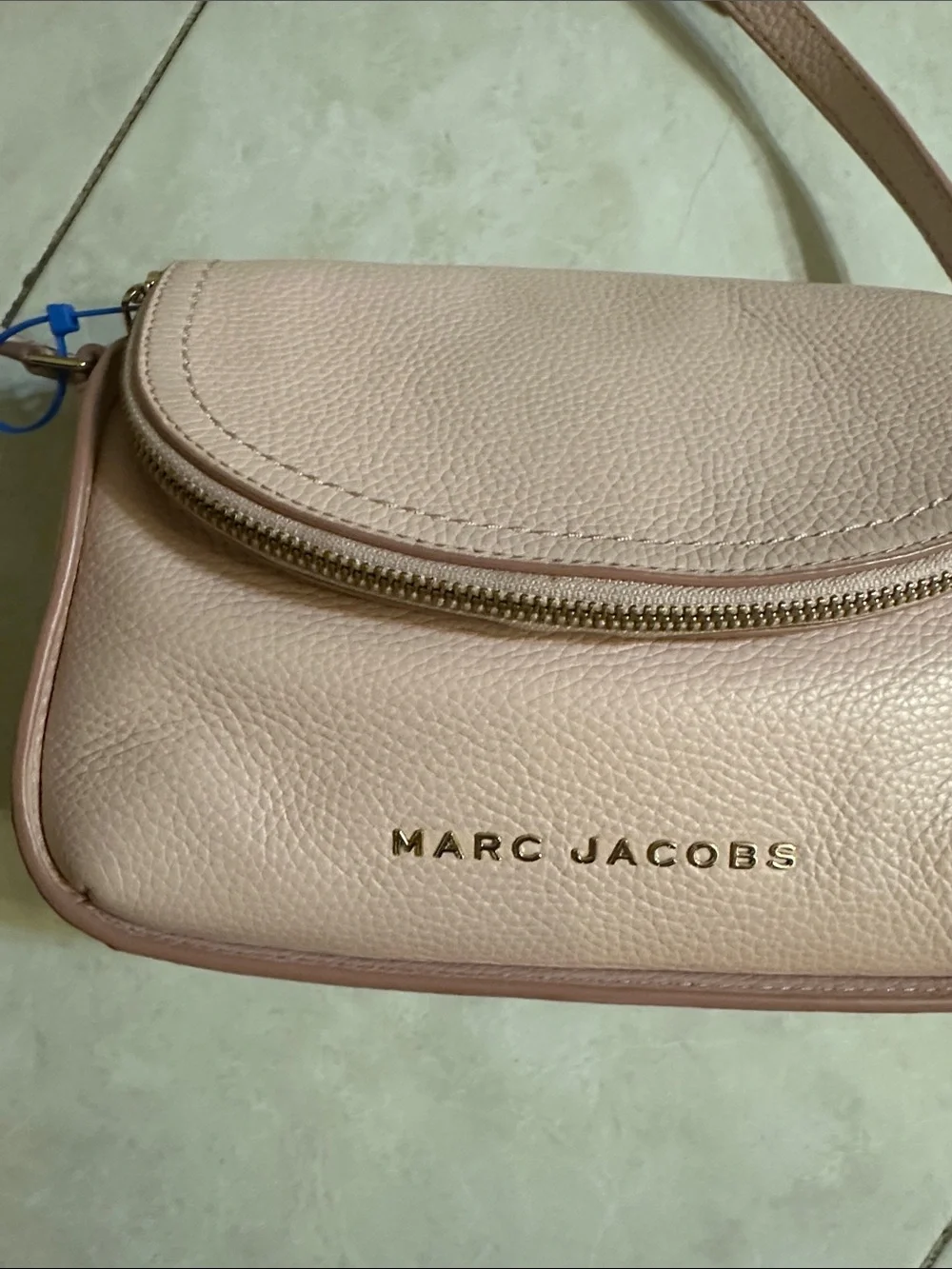 Marc Jacobs Blush Pink Pebbled Leather Crossbody Bag